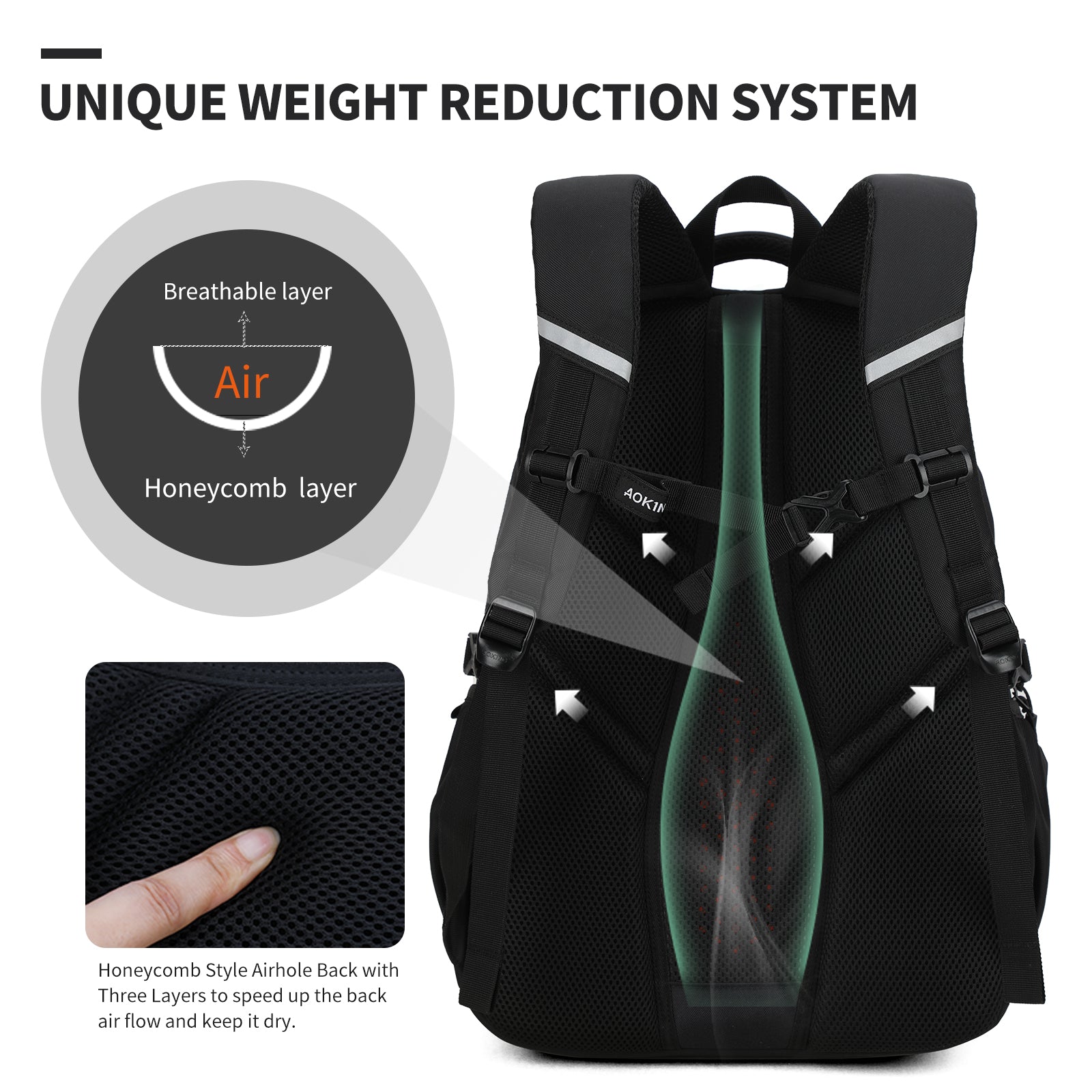 Aoking Backpack Large Capacity Casual Backpack Student Bag XN3340
