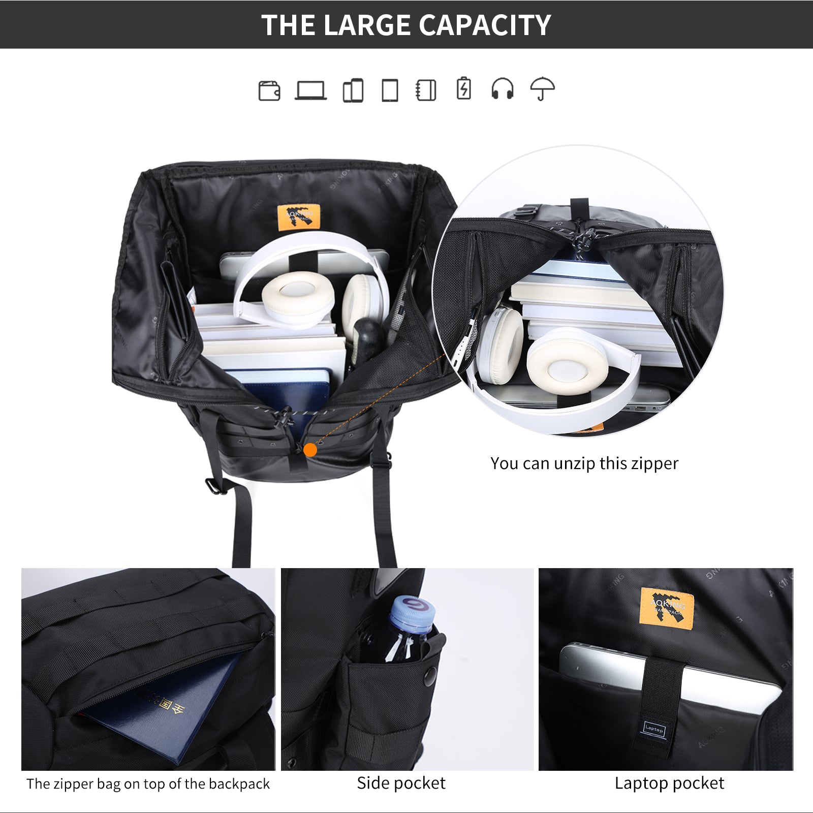 Aoking Large Capacity Fashion Casual Backpack XN3352