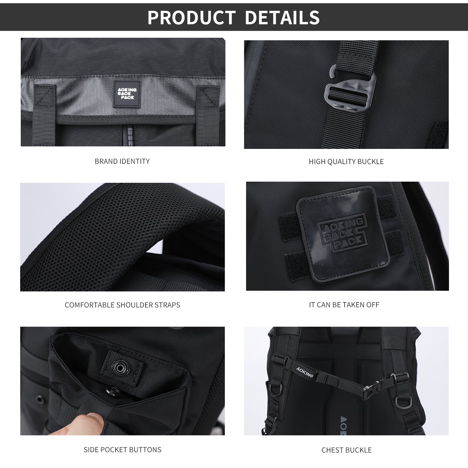 Aoking Large Capacity Fashion Casual Backpack XN3352