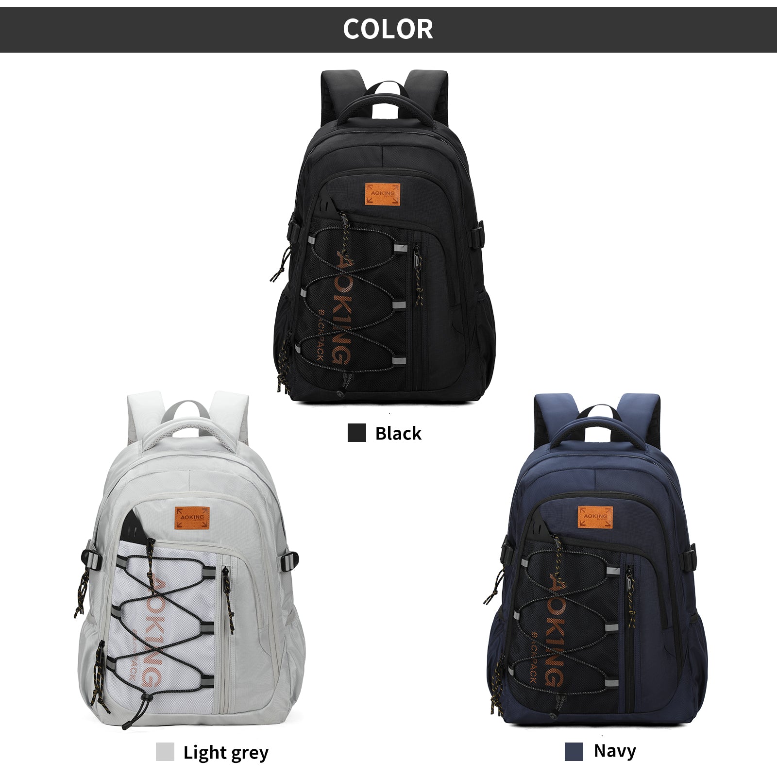 Aoking Backpack Large Capacity Casual Backpack Student Bag XN3360