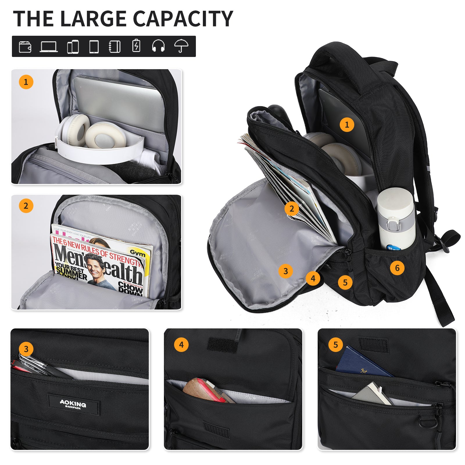 Aoking Backpack Casual Backpack Student Bag XN3521-5