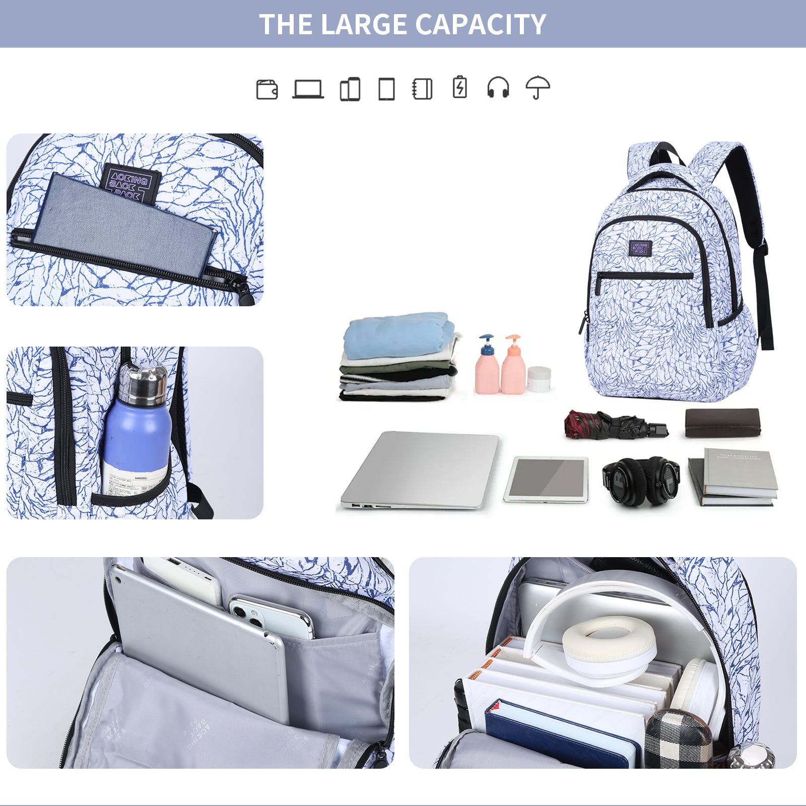 Aoking Large Capacity Casual Backpack XN3637-5