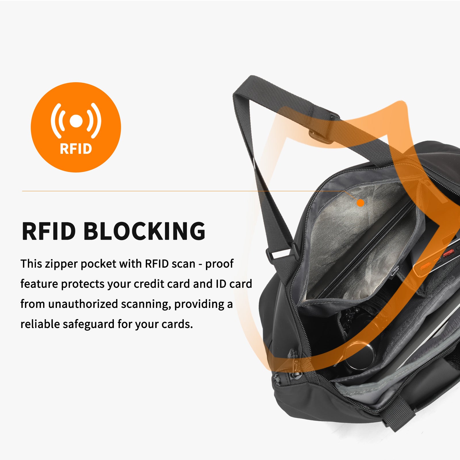 Aoking Lightweight Casual Anti-Theft Backpack Laptop Backpack XN41458F