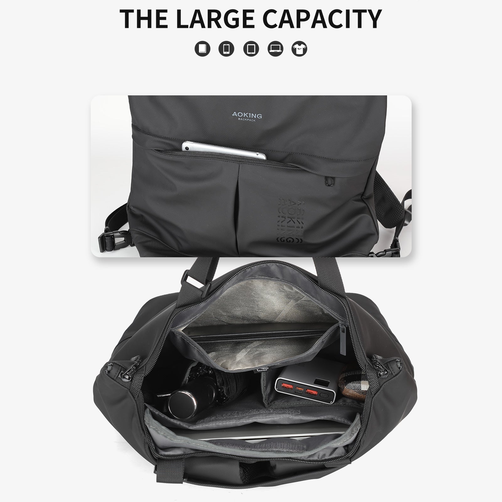 Aoking Lightweight Casual Anti-Theft Backpack Laptop Backpack XN41458F