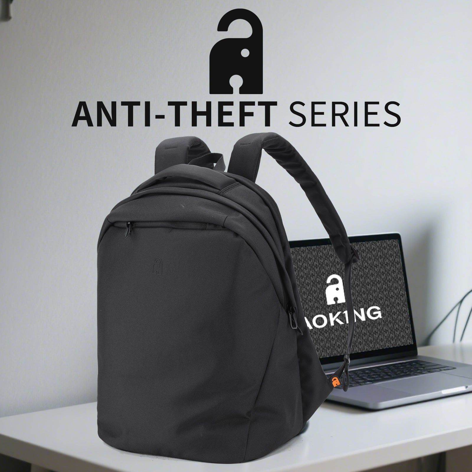 Aoking Various Colors Casual Anti-Theft Backpack Laptop Backpack XN58440F
