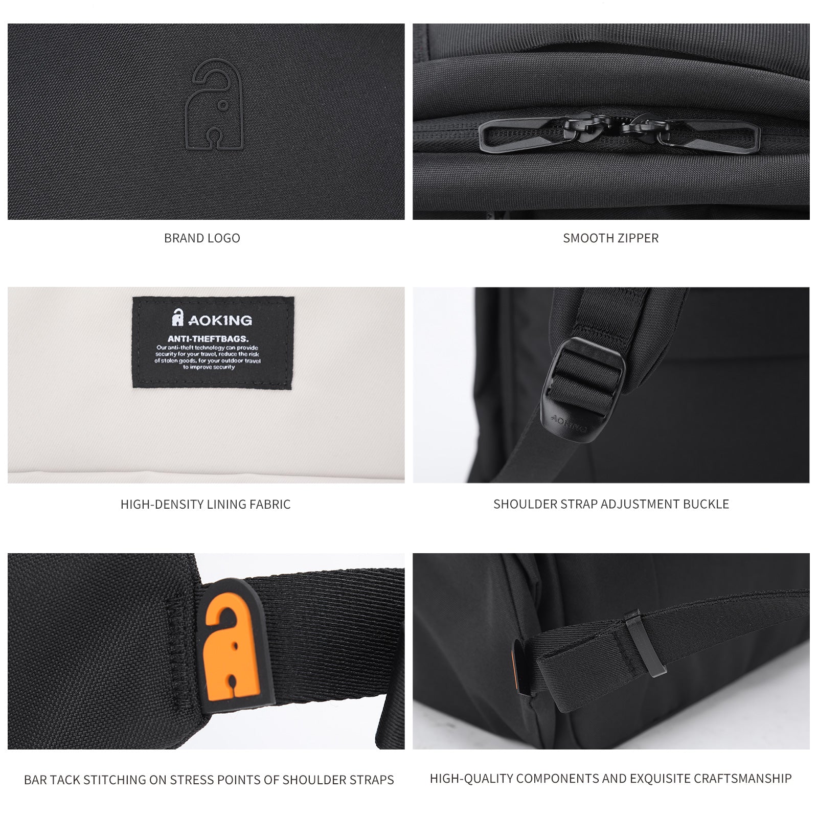 Aoking Various Colors Casual Anti-Theft Backpack Laptop Backpack XN58440F