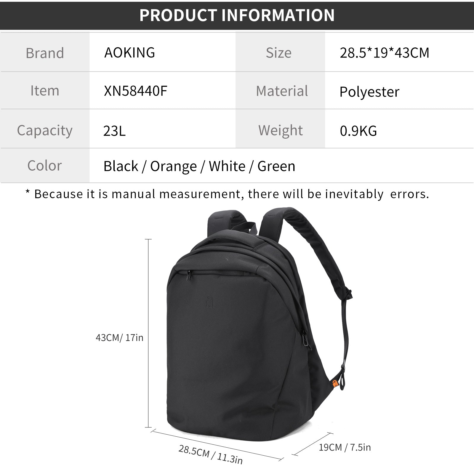 Aoking Various Colors Casual Anti-Theft Backpack Laptop Backpack XN58440F