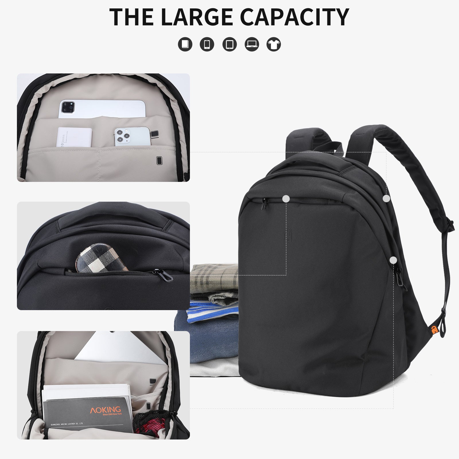 Aoking Various Colors Casual Anti-Theft Backpack Laptop Backpack XN58440F