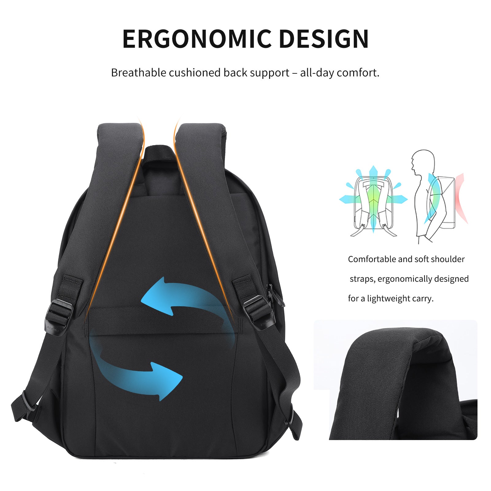 Aoking Various Colors Casual Anti-Theft Backpack Laptop Backpack XN58440F