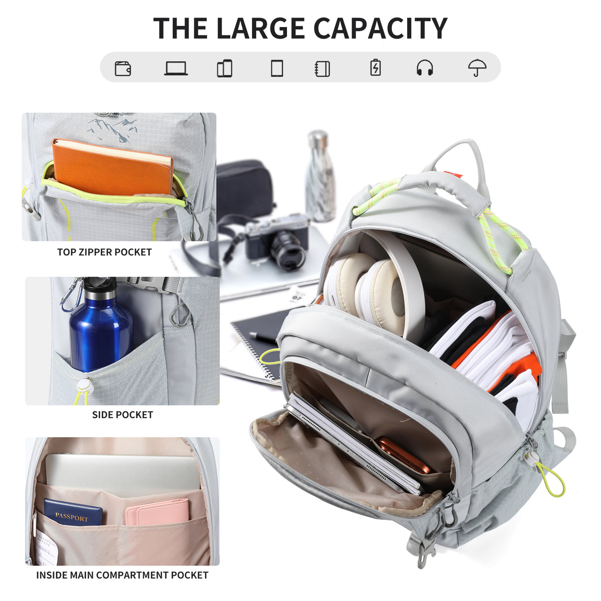 Aoking Various Color Lightweight Casual Backpack 29L XN68011-L