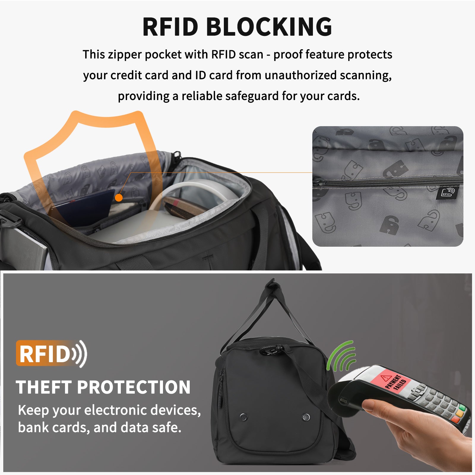 Aoking Large Capacity Anti-Theft Travel Bag XW41460F