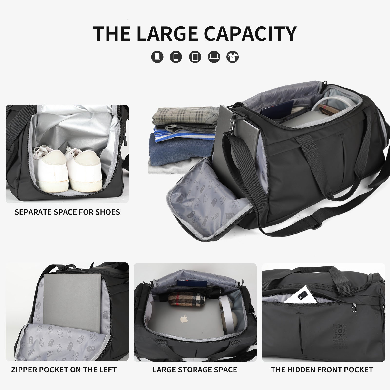 Aoking Large Capacity Anti-Theft Travel Bag XW41460F