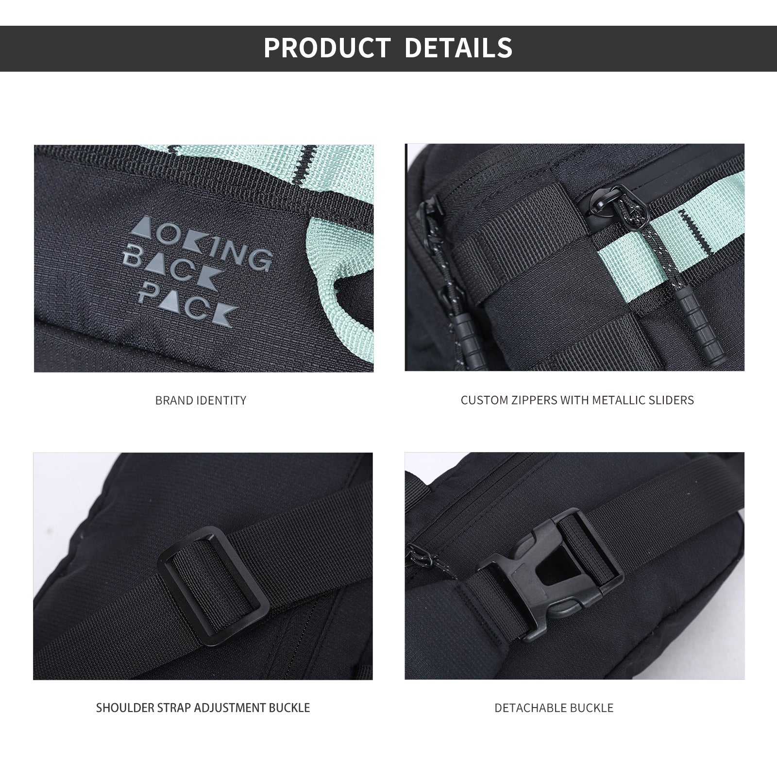 Aoking Casual Sport Lightweight Waist Bag XY3030-8