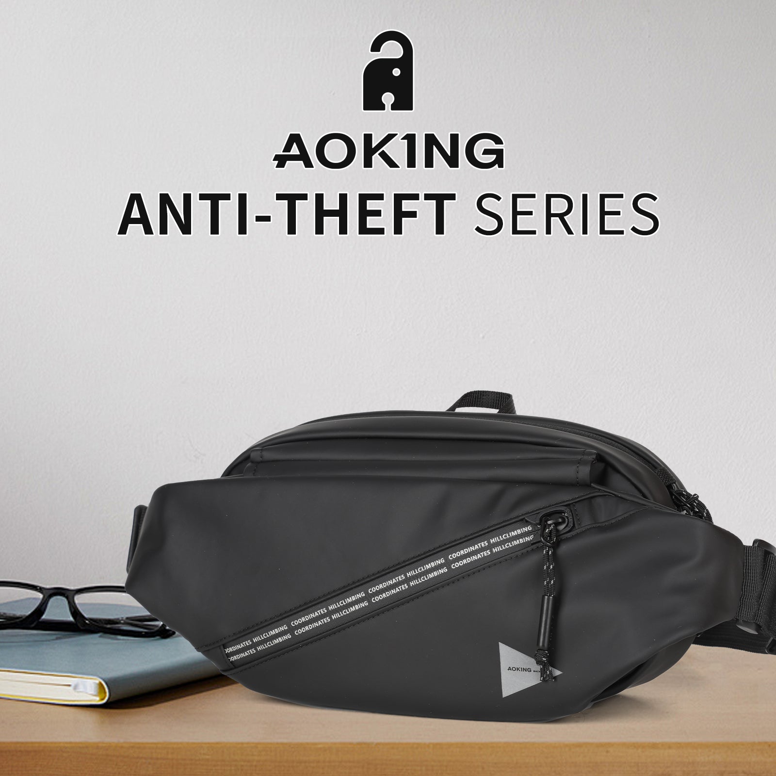 Aoking Lightweight Anti-Theft Waist Bag XY41446F