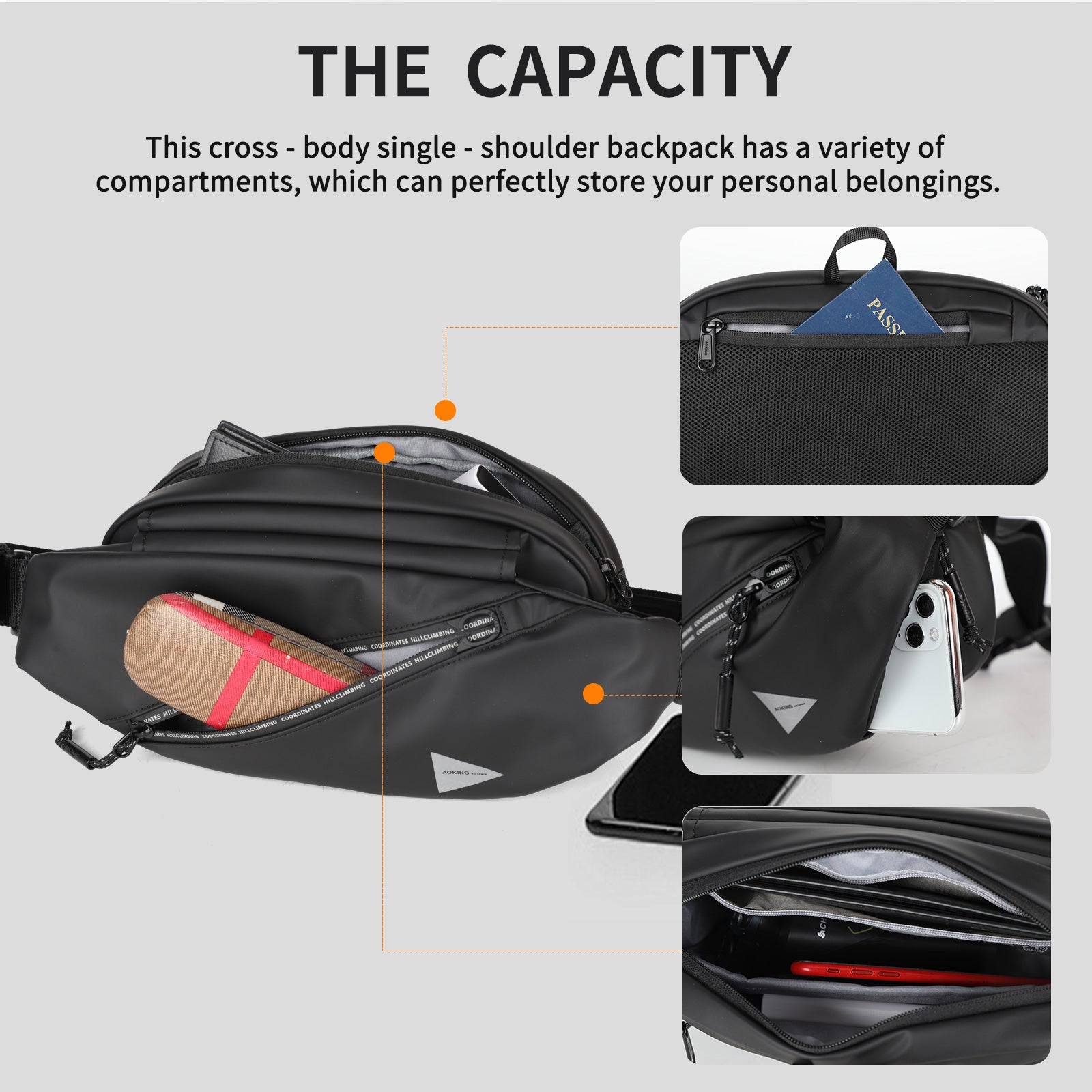 Aoking Lightweight Anti-Theft Waist Bag XY41446F