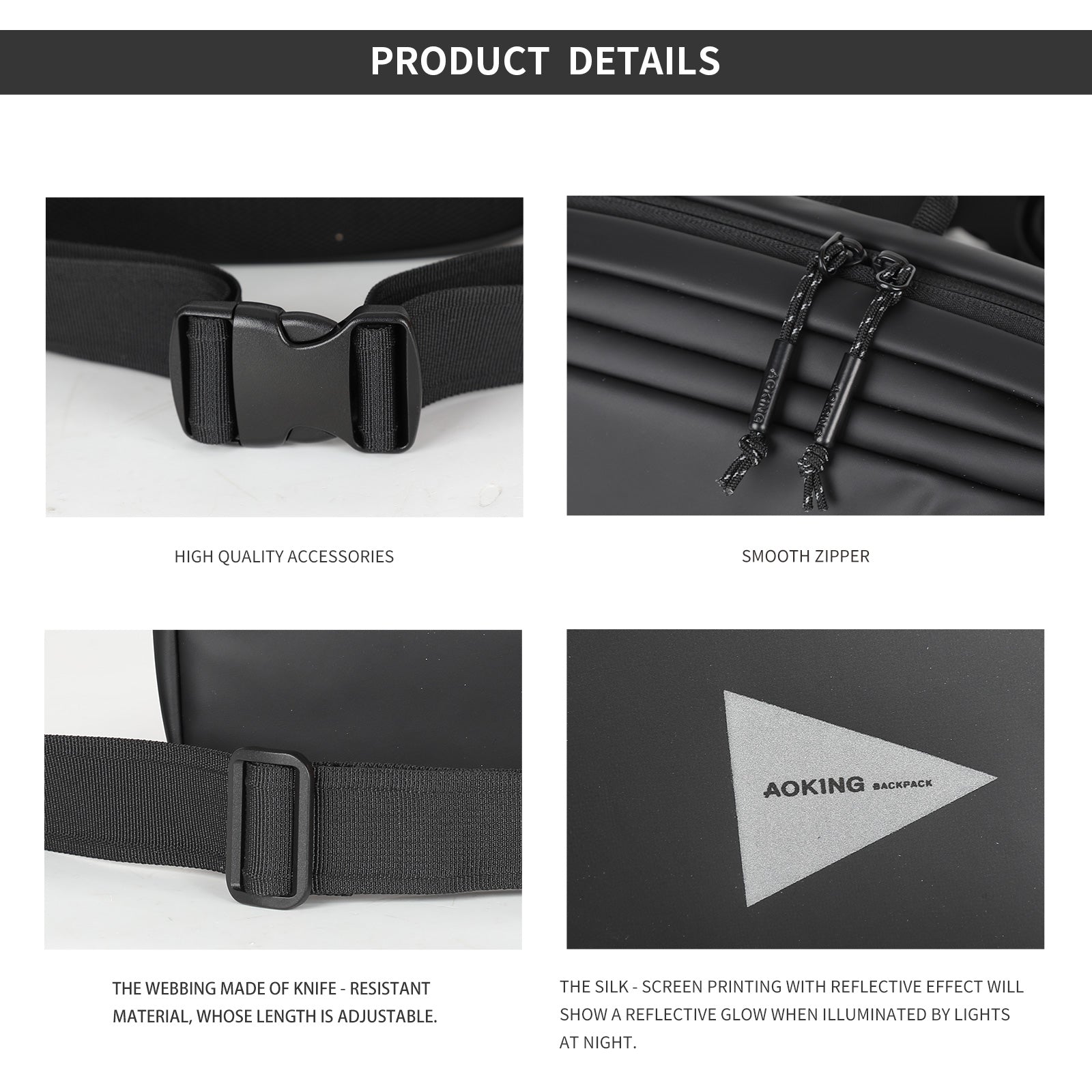 Aoking Lightweight Anti-Theft Waist Bag XY41446F