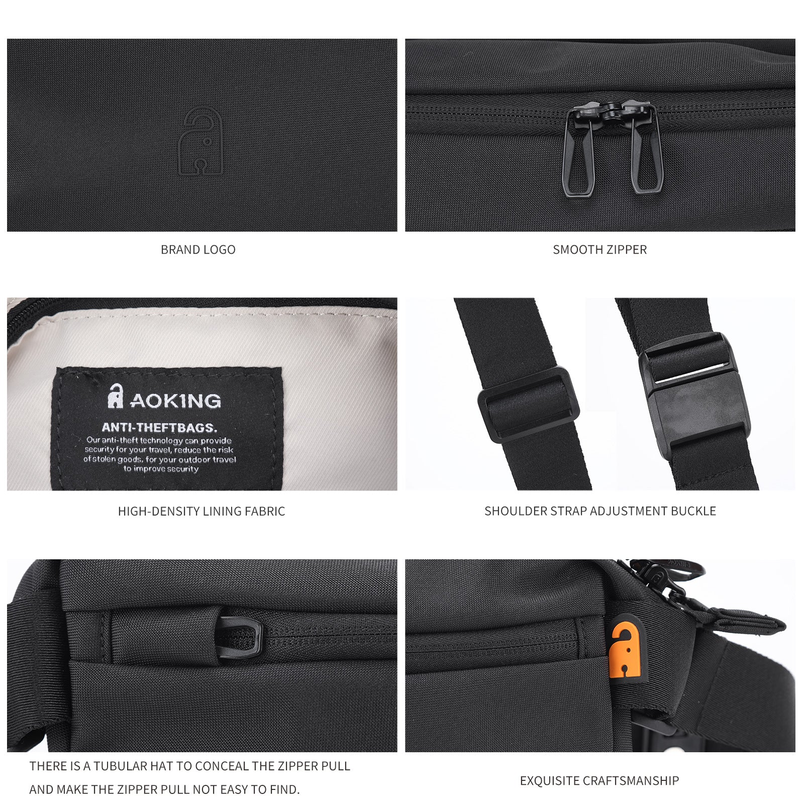 Aoking Lightweight Various Colors Anti-Theft Waist Bag XY58420F