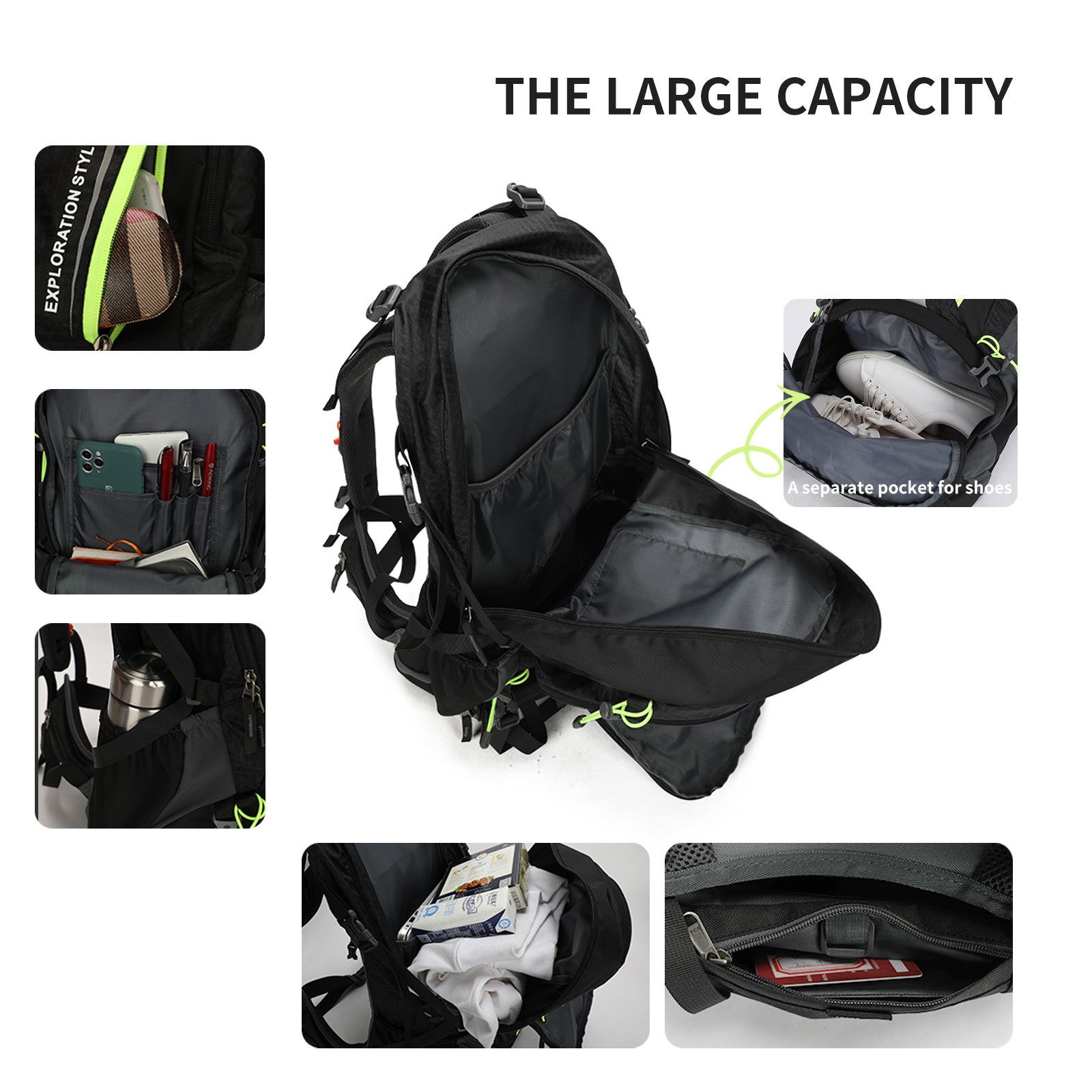 Aoking Backpack Large Capacity Casual Backpack Waterpoor Outdoor Bag YJN67363