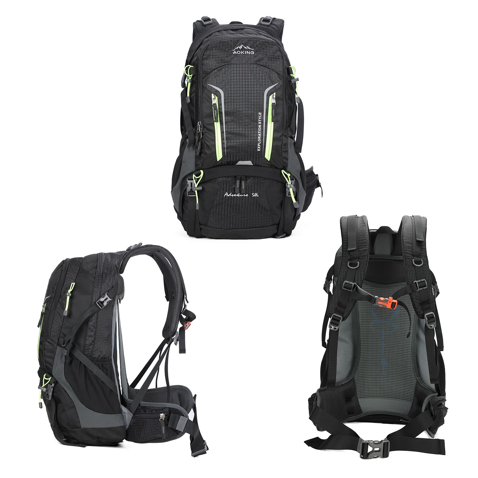 Aoking Backpack Large Capacity Casual Backpack Waterpoor Outdoor Bag YJN67363