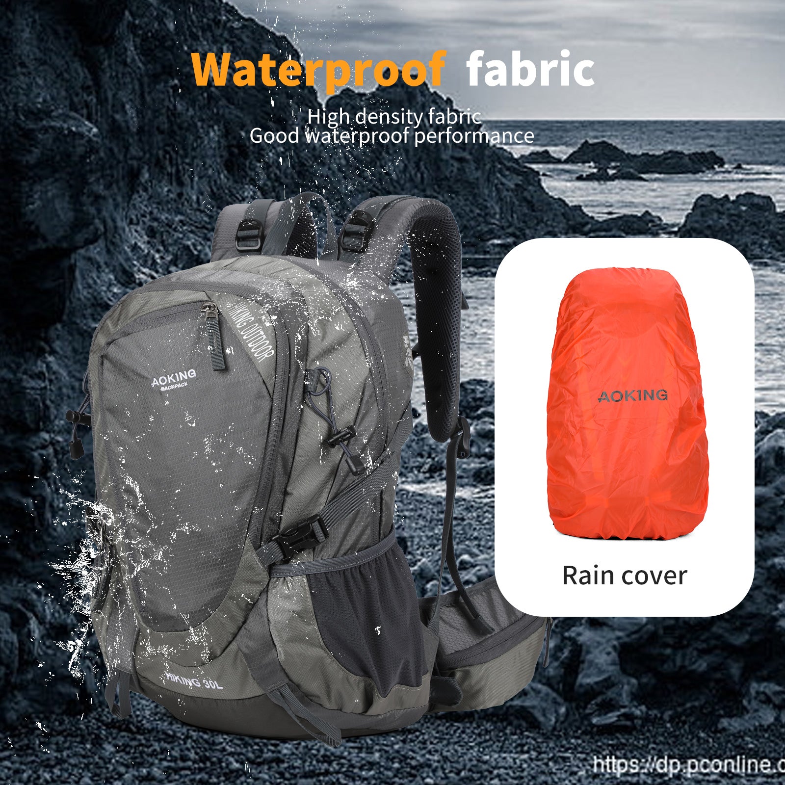 Aoking Backpack Large Capacity Casual Backpack Waterpoor Outdoor Bag YJN67752