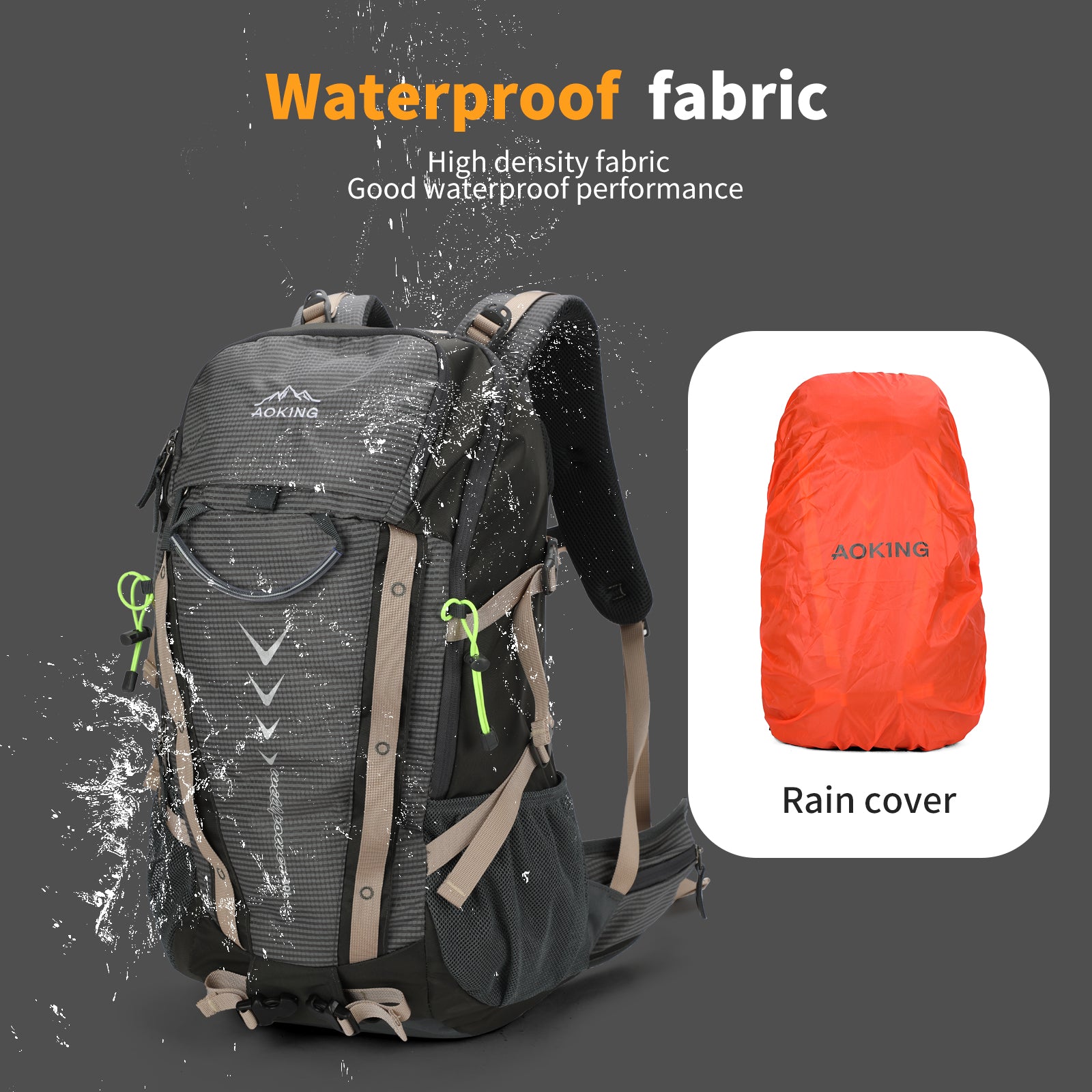 Aoking Backpack Large Capacity Casual Backpack Waterpoor Outdoor Bag YJN79807