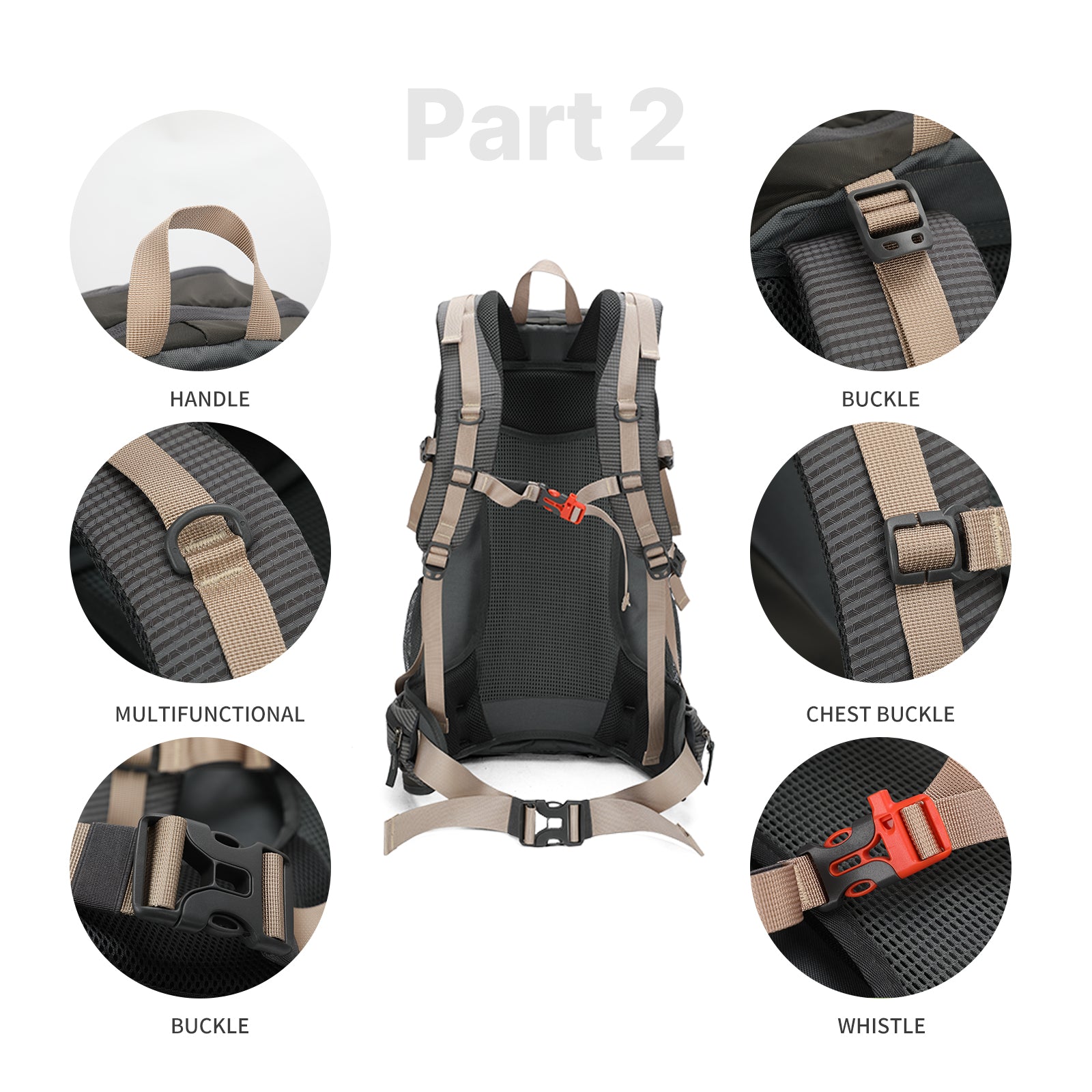 Aoking Backpack Large Capacity Casual Backpack Waterpoor Outdoor Bag YJN79807