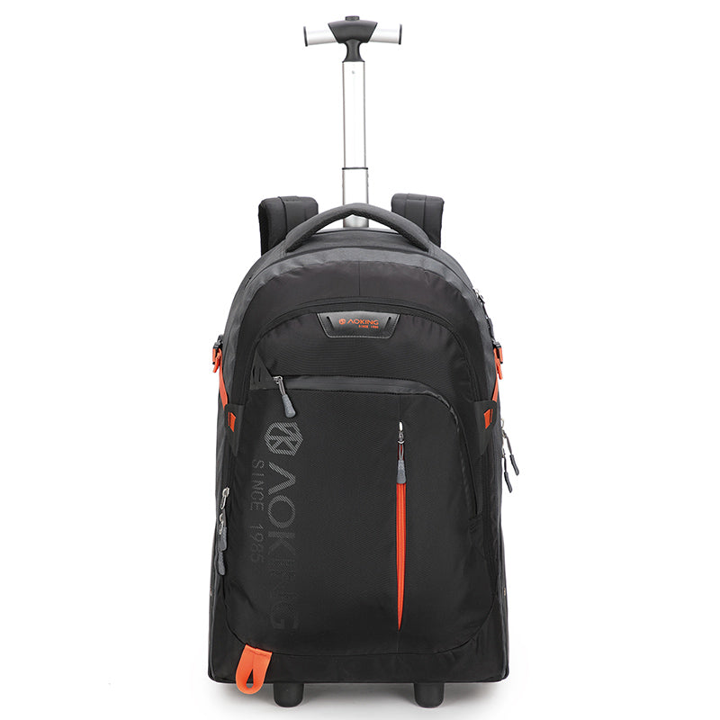 aoking rolling travel backpack large wheeled rucksack laptop Aoking Rolling Trolley Backpack Black GLN98089