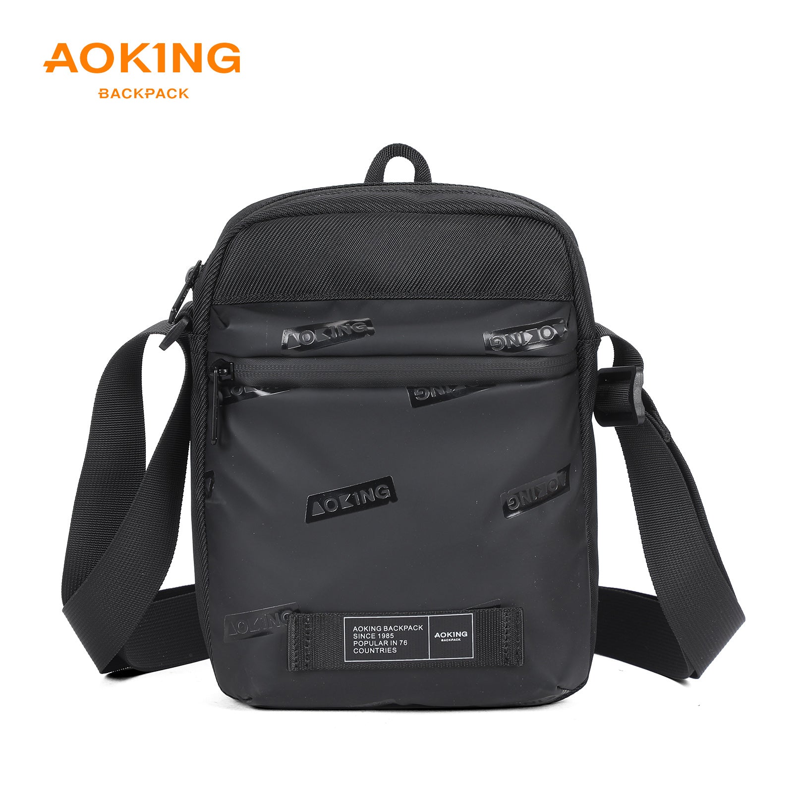 Aoking Black Fashion Men Waterproof Sling Bag XK3053