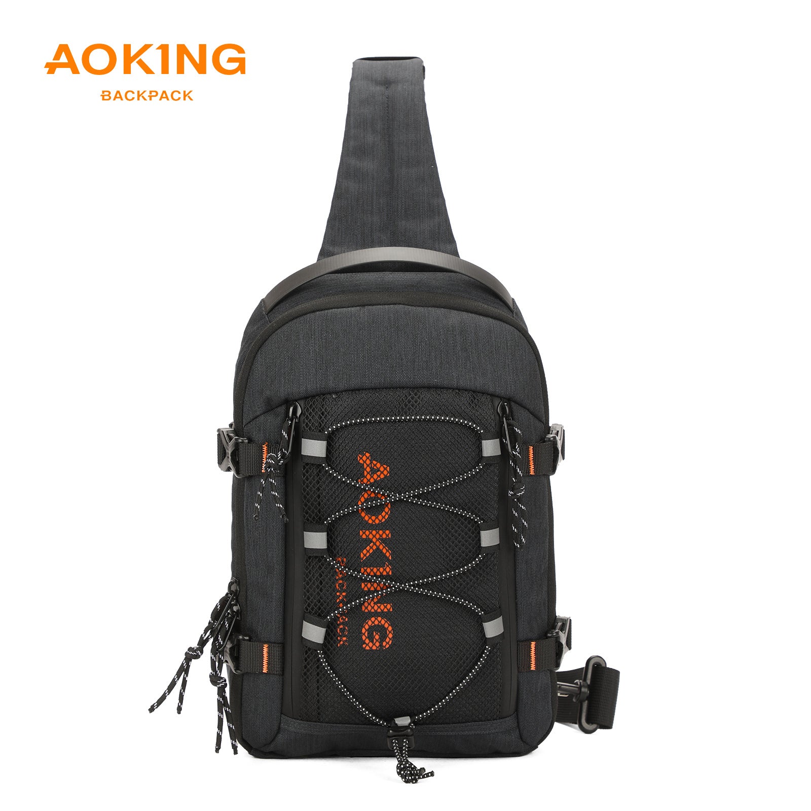 Aoking Black Fashion Men Waterproof Sling Bag SY3307