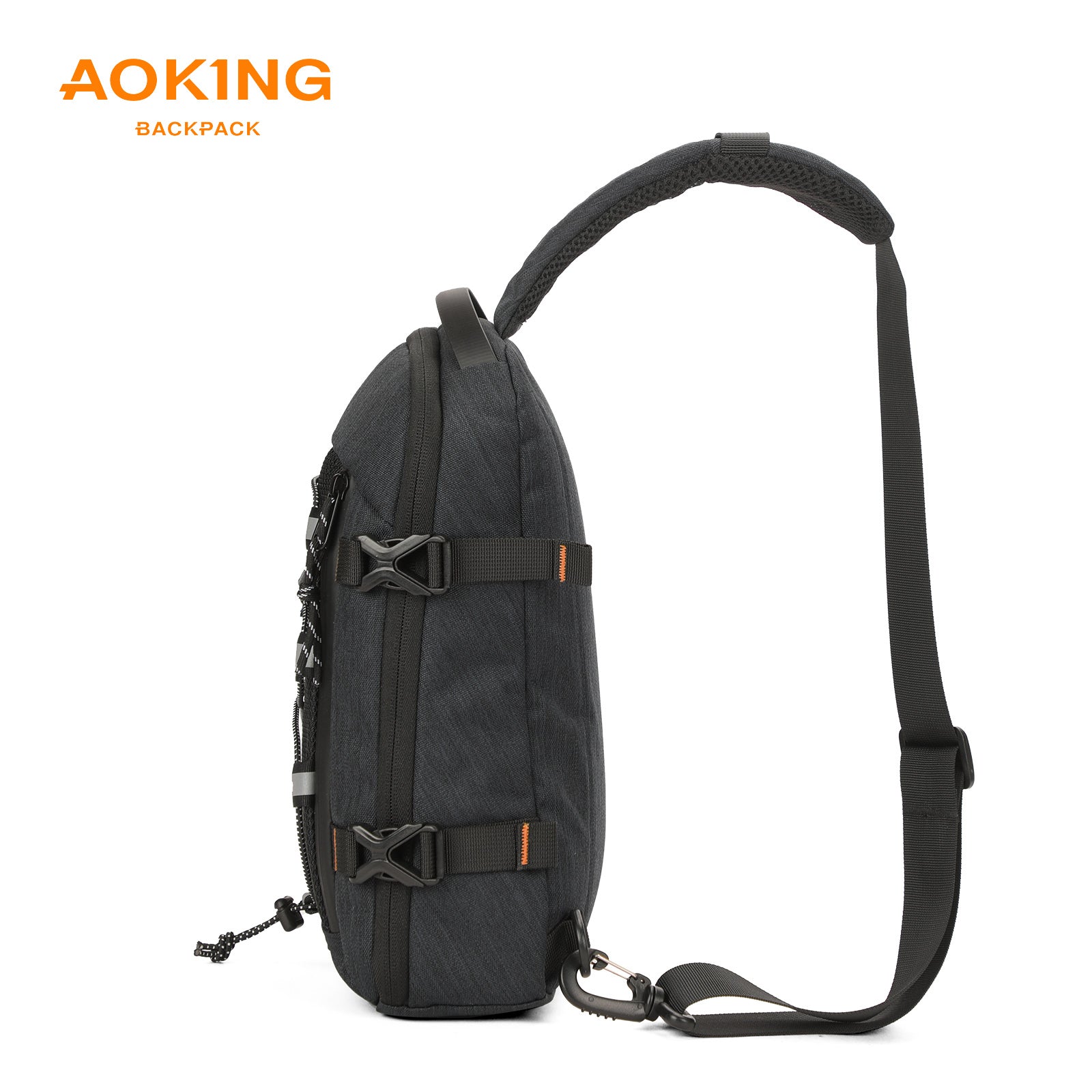 Aoking Black Fashion Men Waterproof Sling Bag SY3307