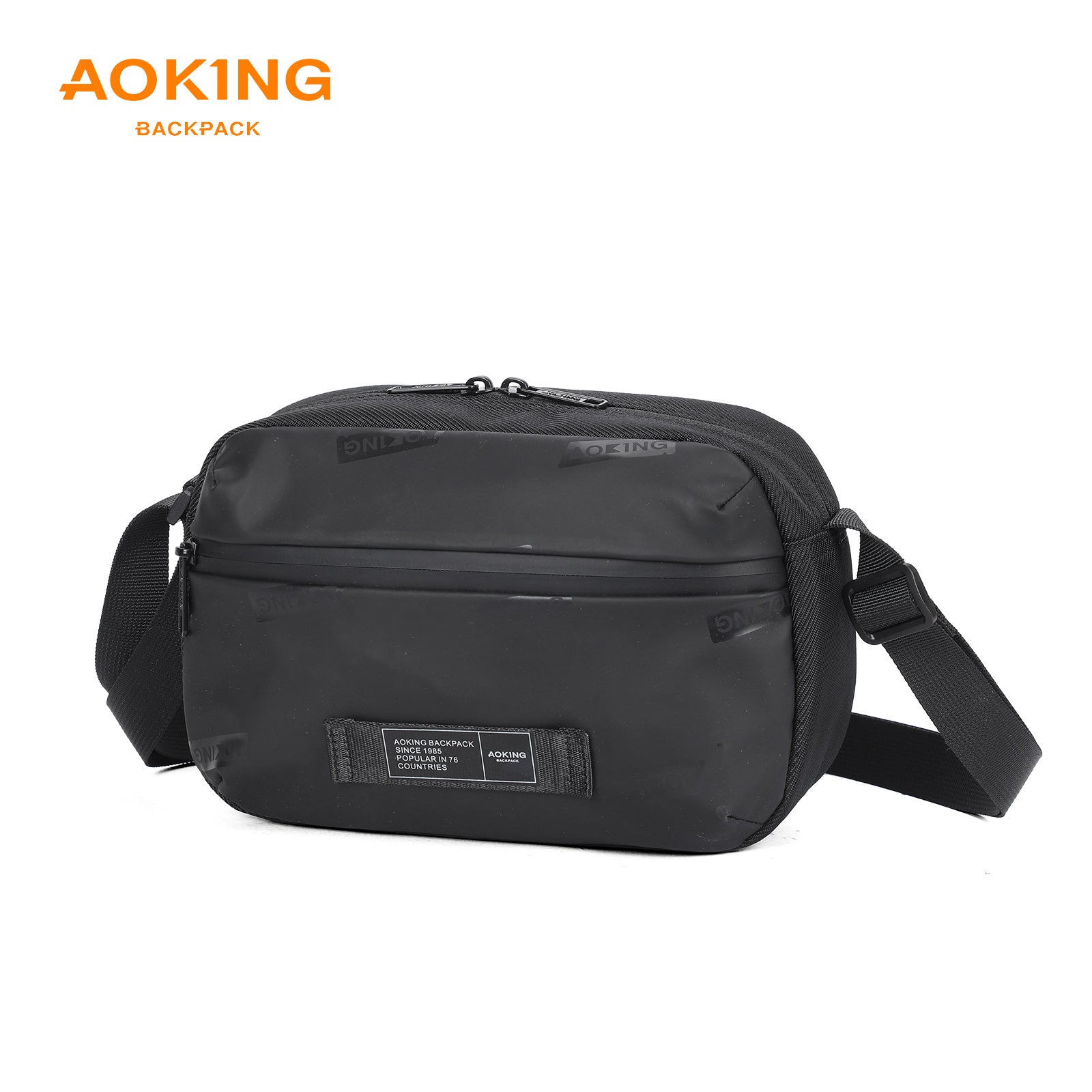 Aoking Black Fashion Men Waterproof Sling Bag XK3055