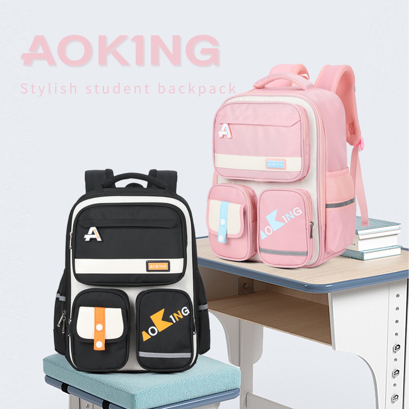 Aoking Casual Lightweight School Backpack BN3032