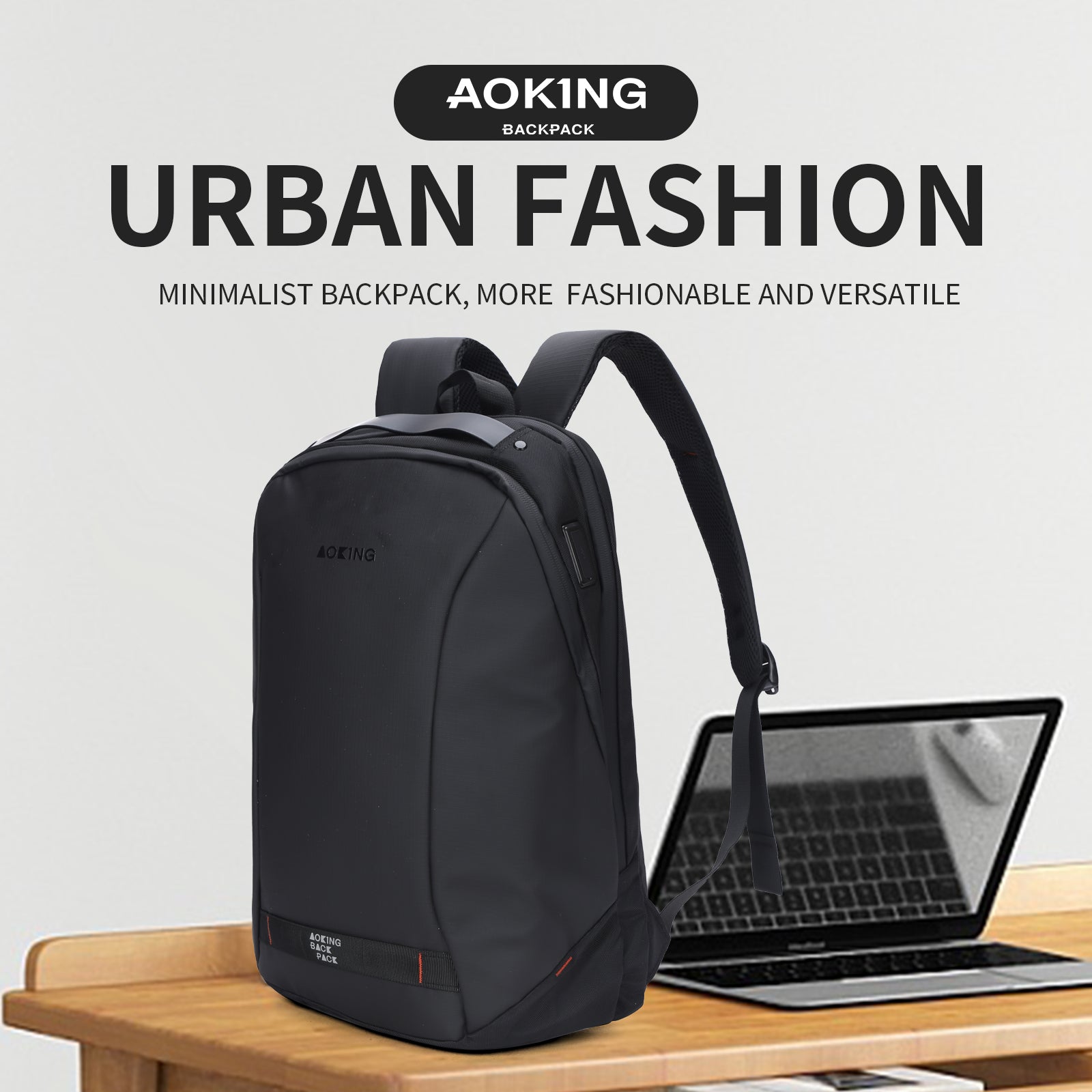 Aoking Laptop Business Office Backpack Lightweight Backpack SN2259