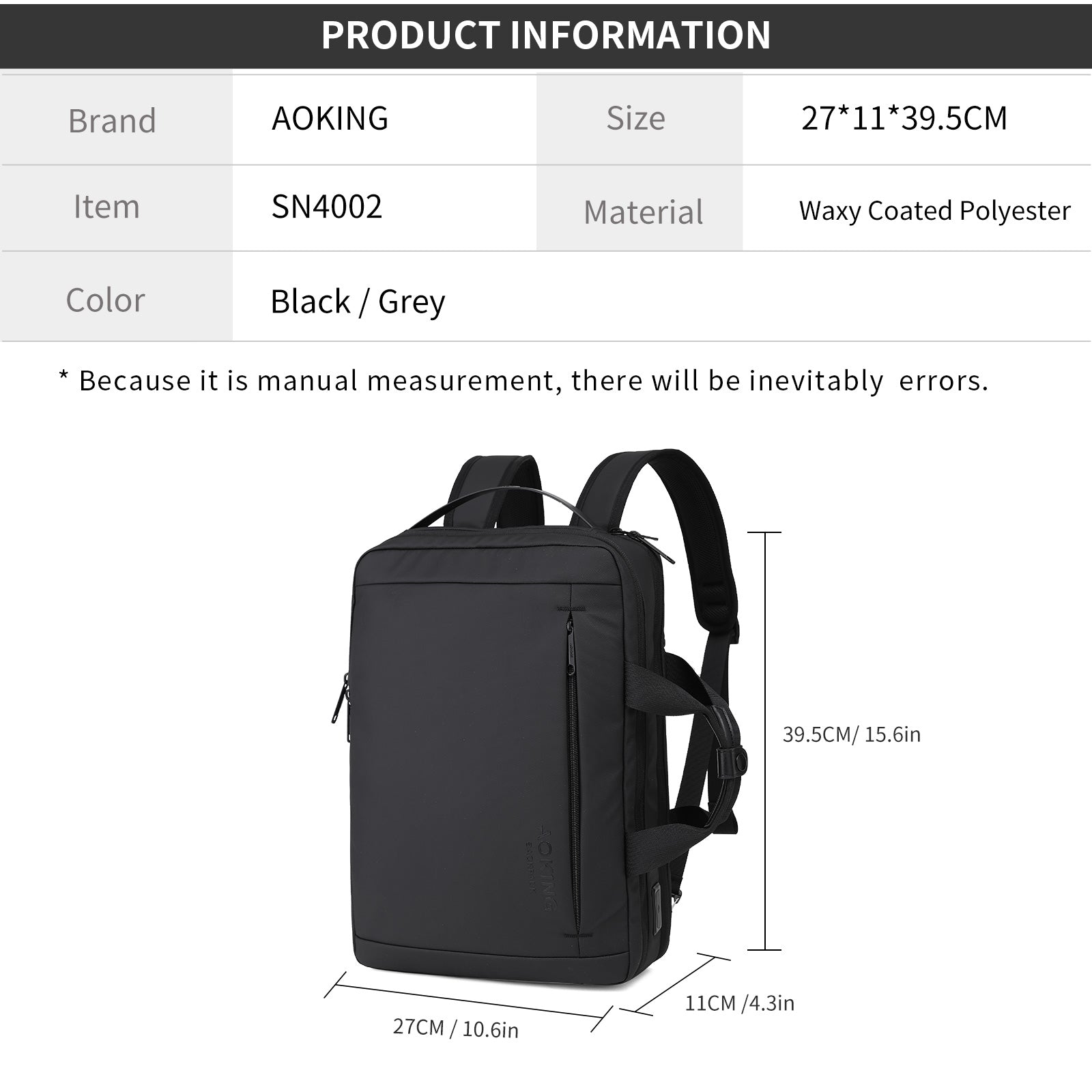 15.6''Laptop Business Backpack SN4002