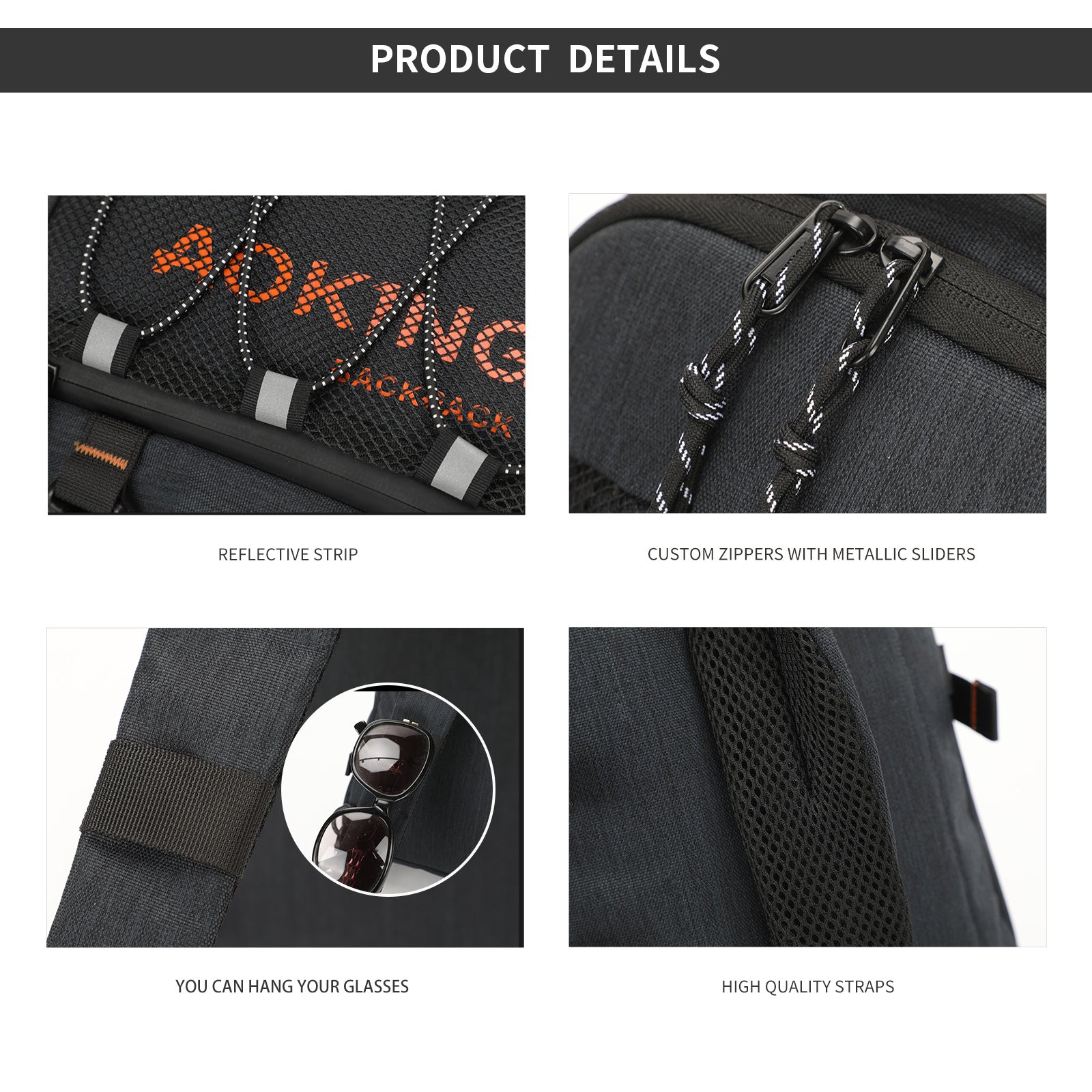 Aoking Black Fashion Men Waterproof Sling Bag SY3307