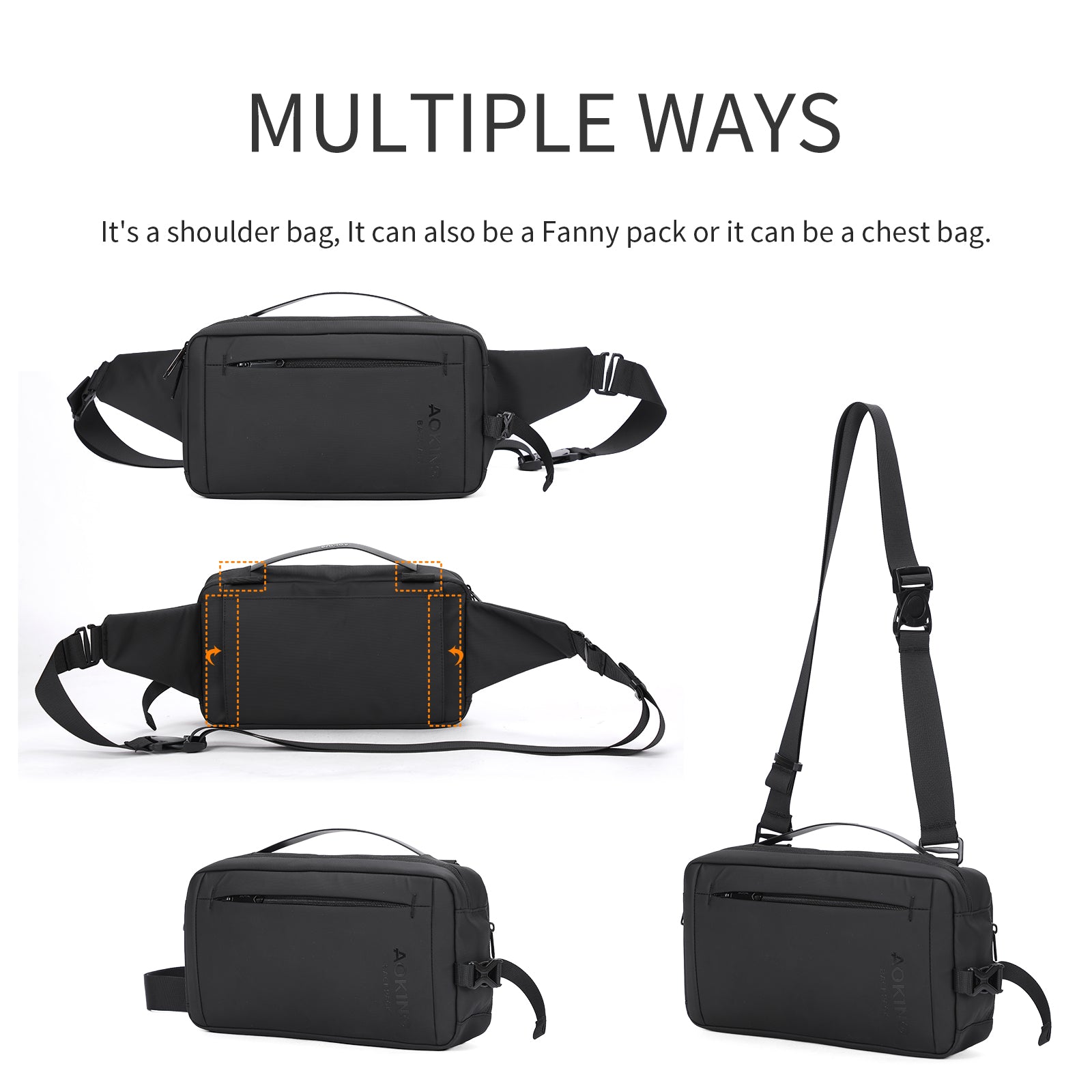 Aoking Fashion Waterproof Durable Crossbody Sling Bag SY4002