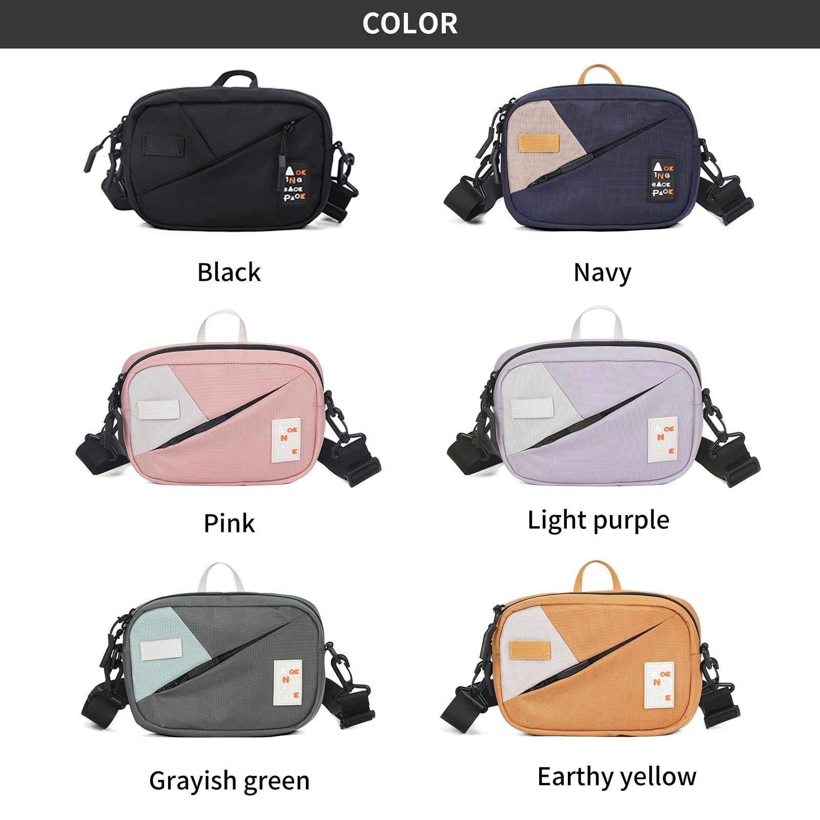 Aoking Fashion youngth Waterproof Crossbody Sling Bag XK4025