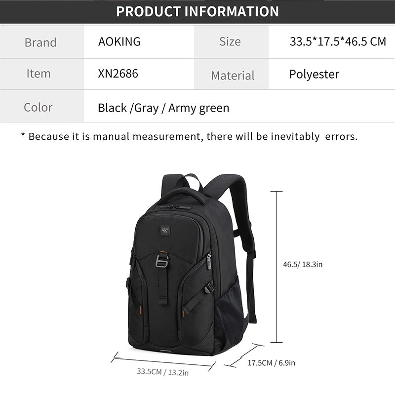 Aoking Backpack Casual Sport Backpack Student Bag XN2686