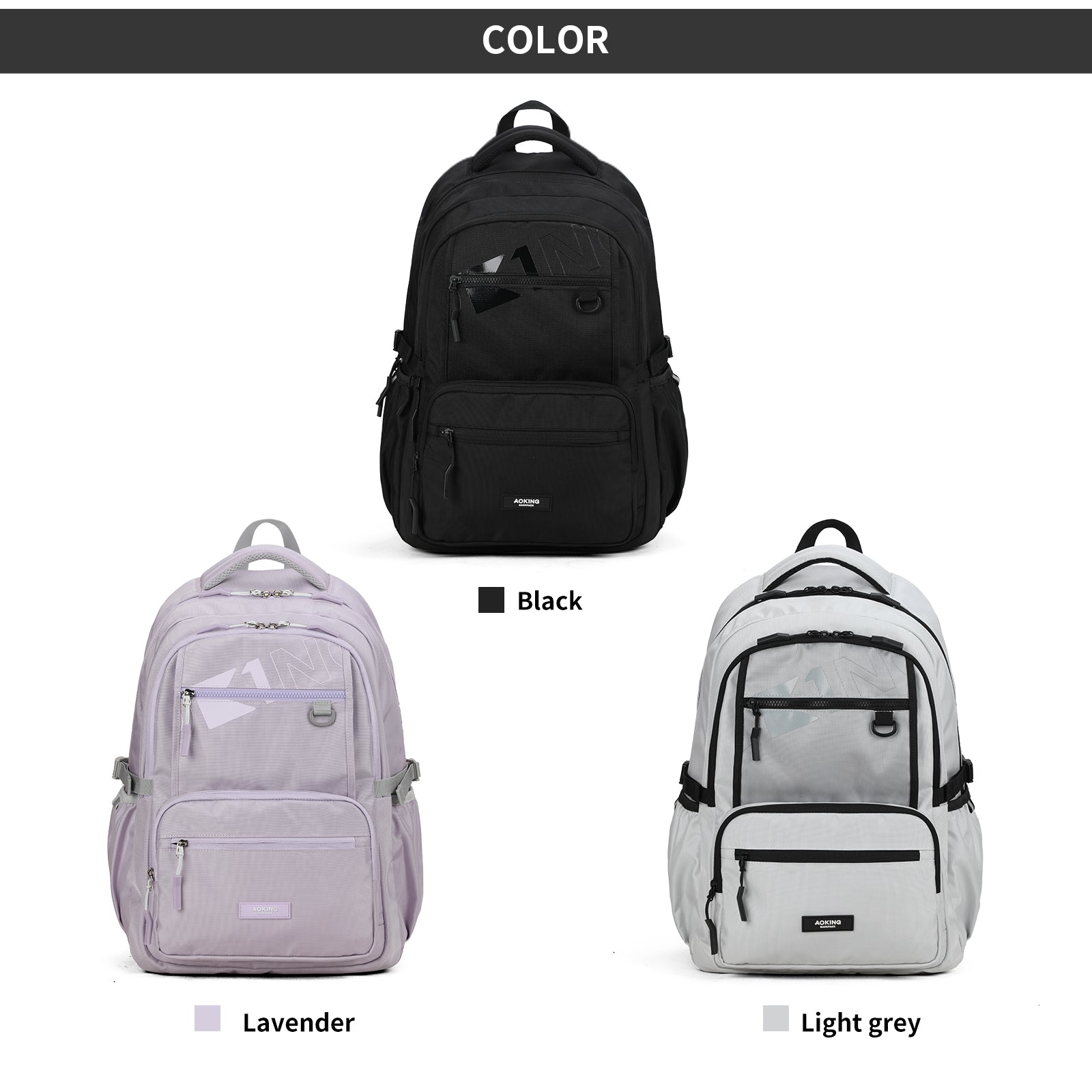 Aoking Backpack Large Capacity Casual Backpack Student Bag XN3340