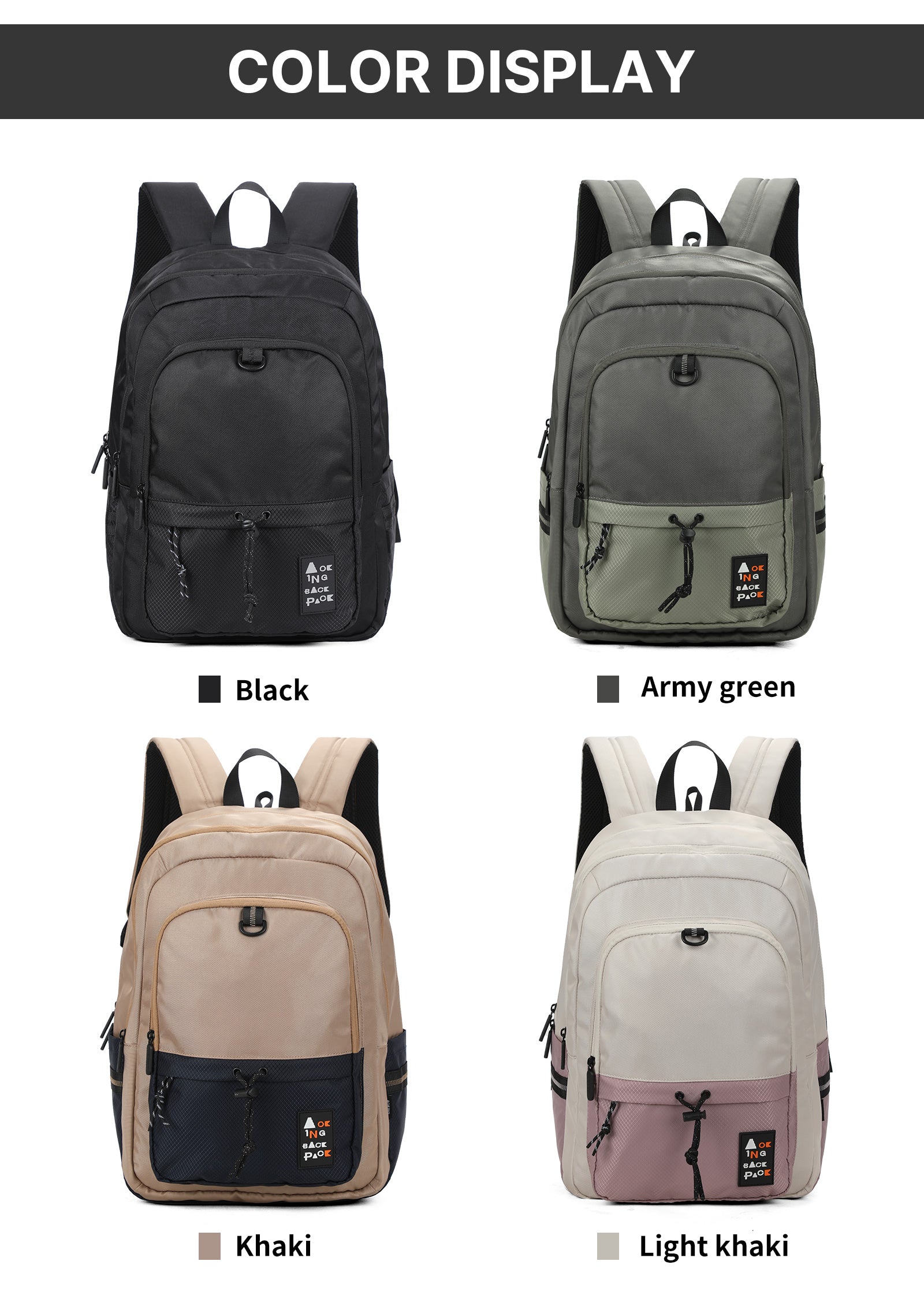 Aoking Backpack Casual Backpack Student Bag XN3569-5